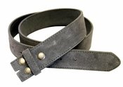 Grey Suede 40mm Leather Belt, classic buckle optional