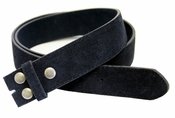 Navy Suede 40mm Leather Belt, classic buckle optional
