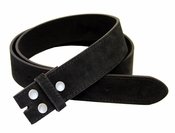 Black Suede 40mm Leather Belt, classic buckle optional