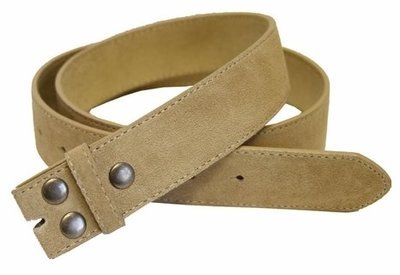 Sand Suede 40mm Leather Belt, classic buckle optional