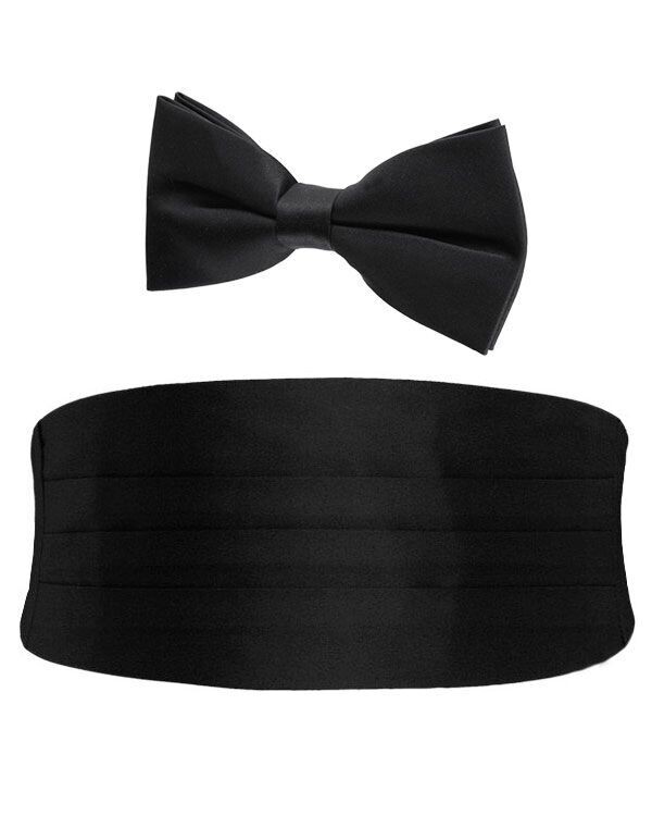 cumberband met strik zwart