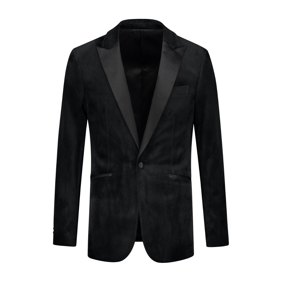 Velvet zwart Dinner jacket (slimfit)