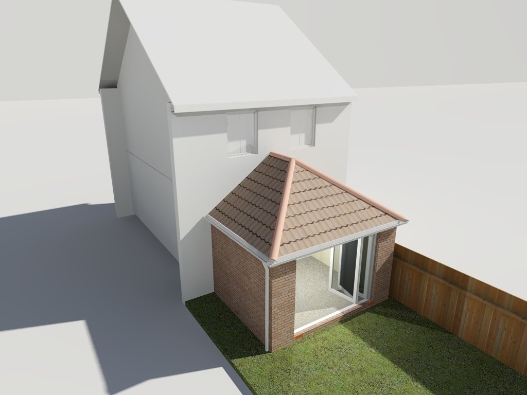 Single Storey - Rear, Exteriors: Brick, Roofs: Hipped, Doors: Bi-fold