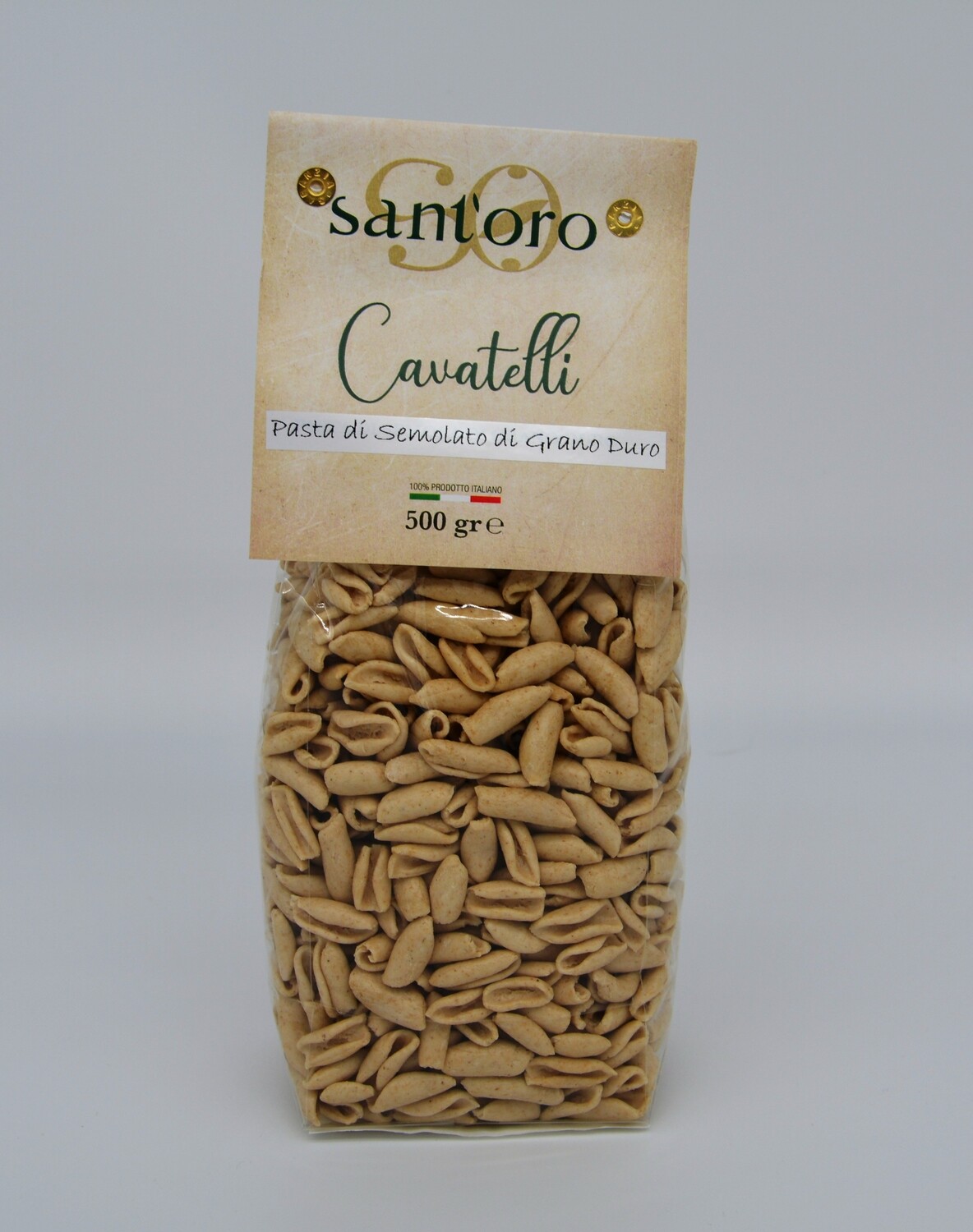 Cavatelli "Sant'oro" di Semola di Grano Duro - 0,5 kg Cavatelli "Sant'oro" di Semola di Grano Duro - 0,5 kg