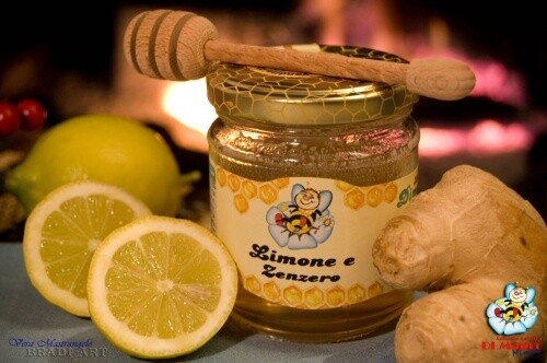 Alimento a base di Miele e Limone e Zenzero 300 gr Alimento a base di Miele e Limone e Zenzero 300 gr