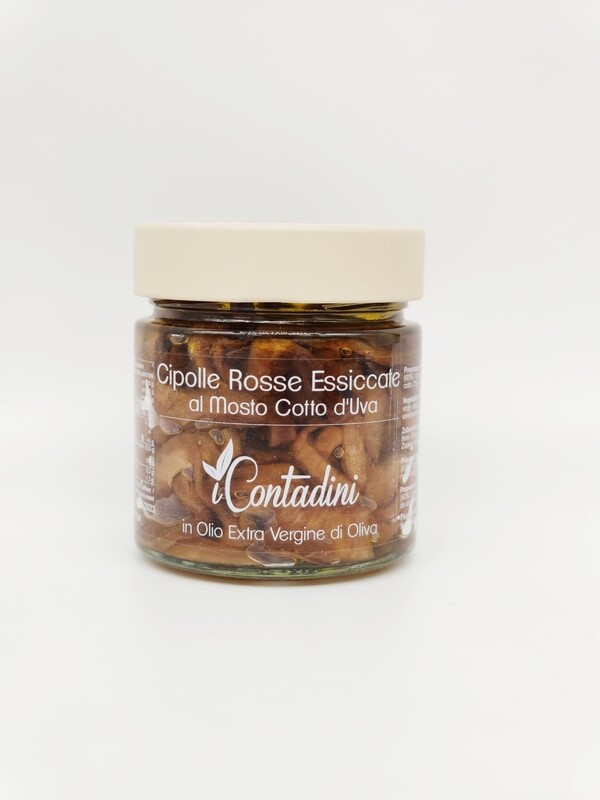 Cipolle Rosse Essiccate al Mosto Cotto d'Uva in Olio Extravergine di Oliva  230 ml