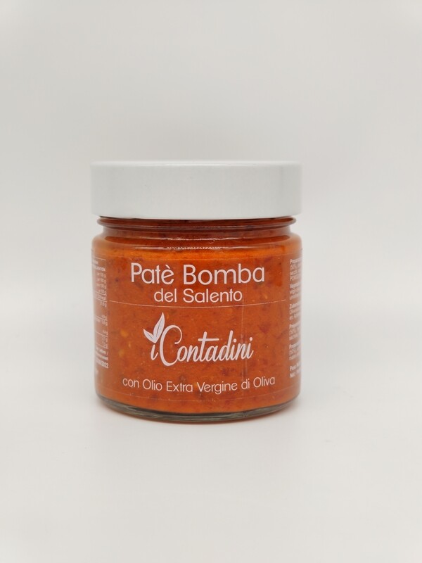 PATÉ BOMBA DEL SALENTO con olio extravergine di oliva 230g -I CONTADINI