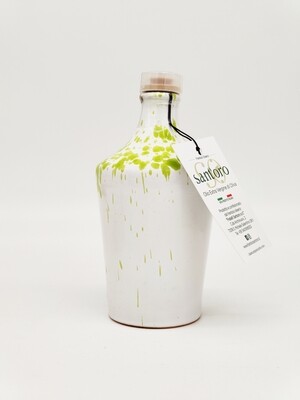 Orcio in ceramica schizzo verde chiaro