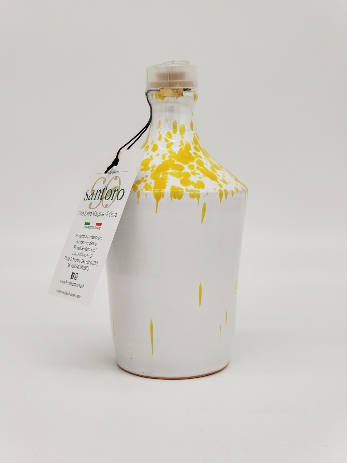 Orcio in ceramica schizzo giallo