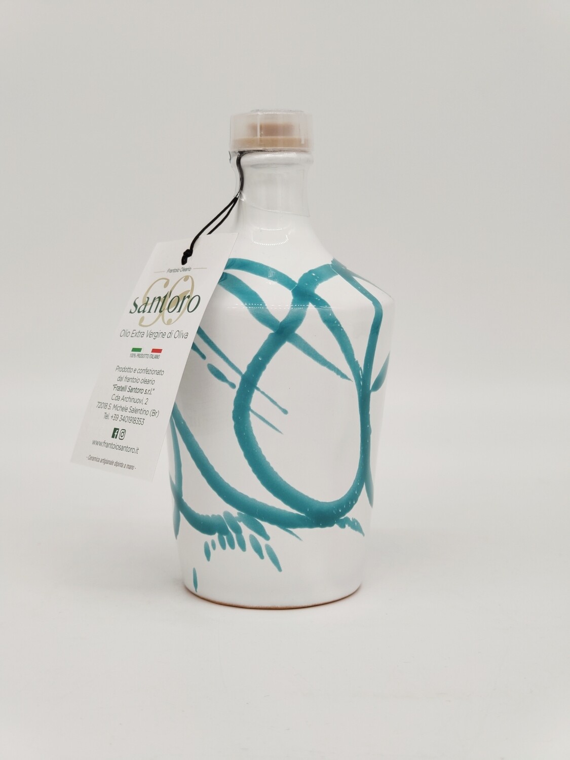 Orcio in ceramica striature tiffany