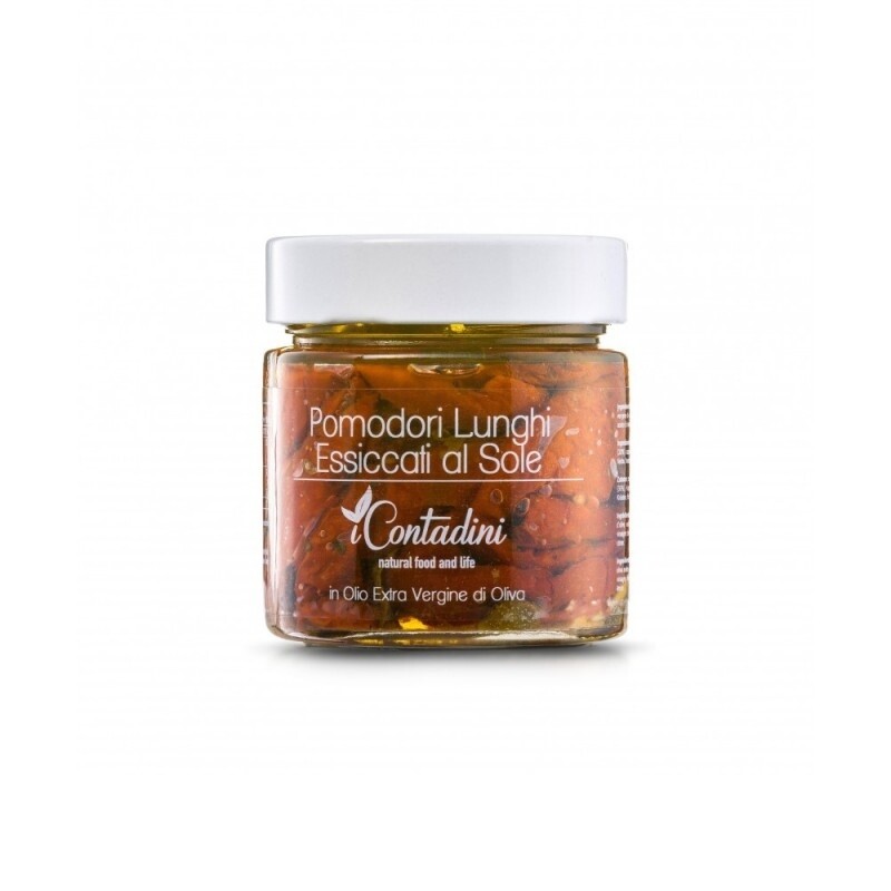 Pomodori Essiccati Lunghi in Olio Extravergine di Oliva 230gr - i Contadini