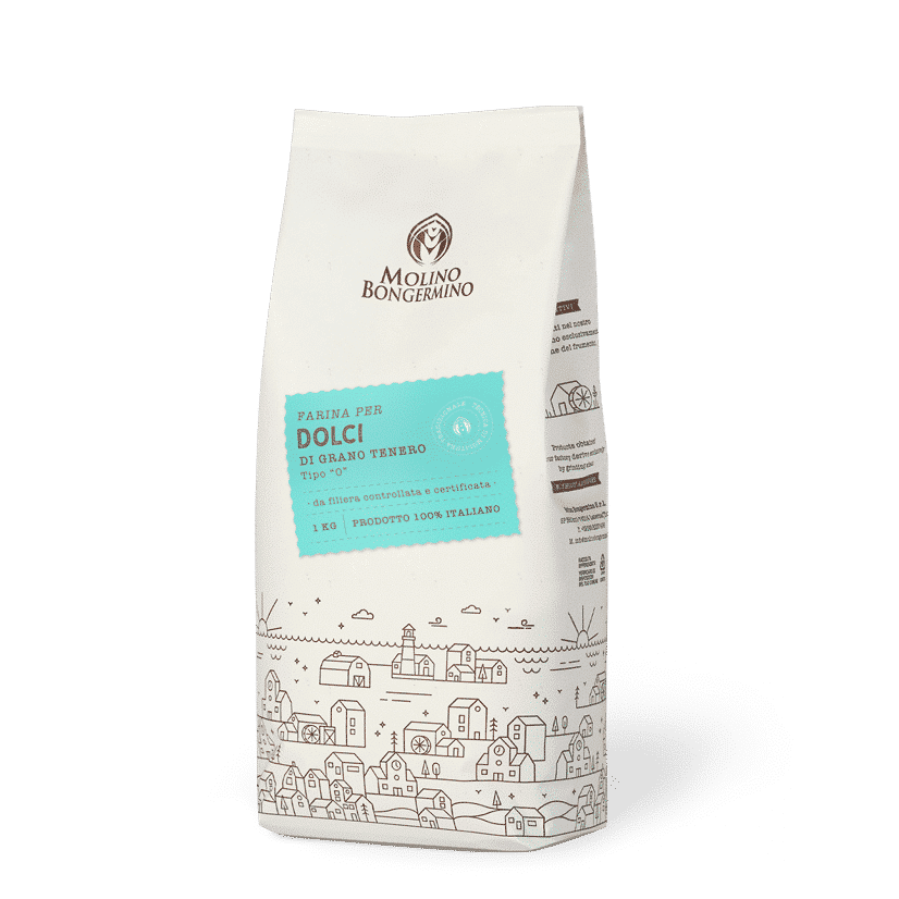 FARINA DI GRANO TENERO TIPO &quot;0&quot; per dolci 1 kg