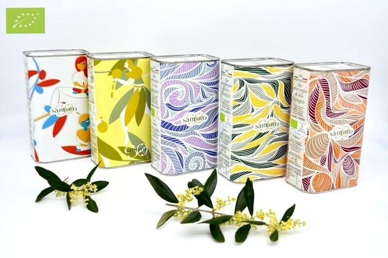 Lattina ARTISTICA 1 L -   &quot;Monocultivar Cellina di Nardò&quot;  Olio EVO - Presidio Slow Food  2024/25