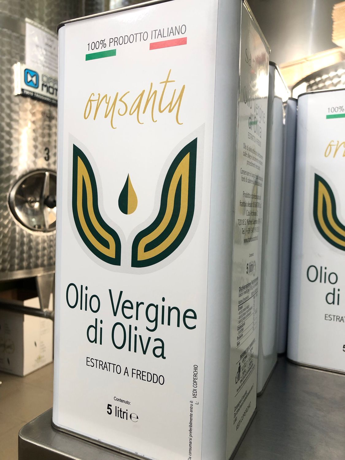 lattina da 5 lt  -  Olio Vergine di Oliva &quot;ORUSANTU&quot;