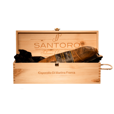 Capocollo in scatola di legno