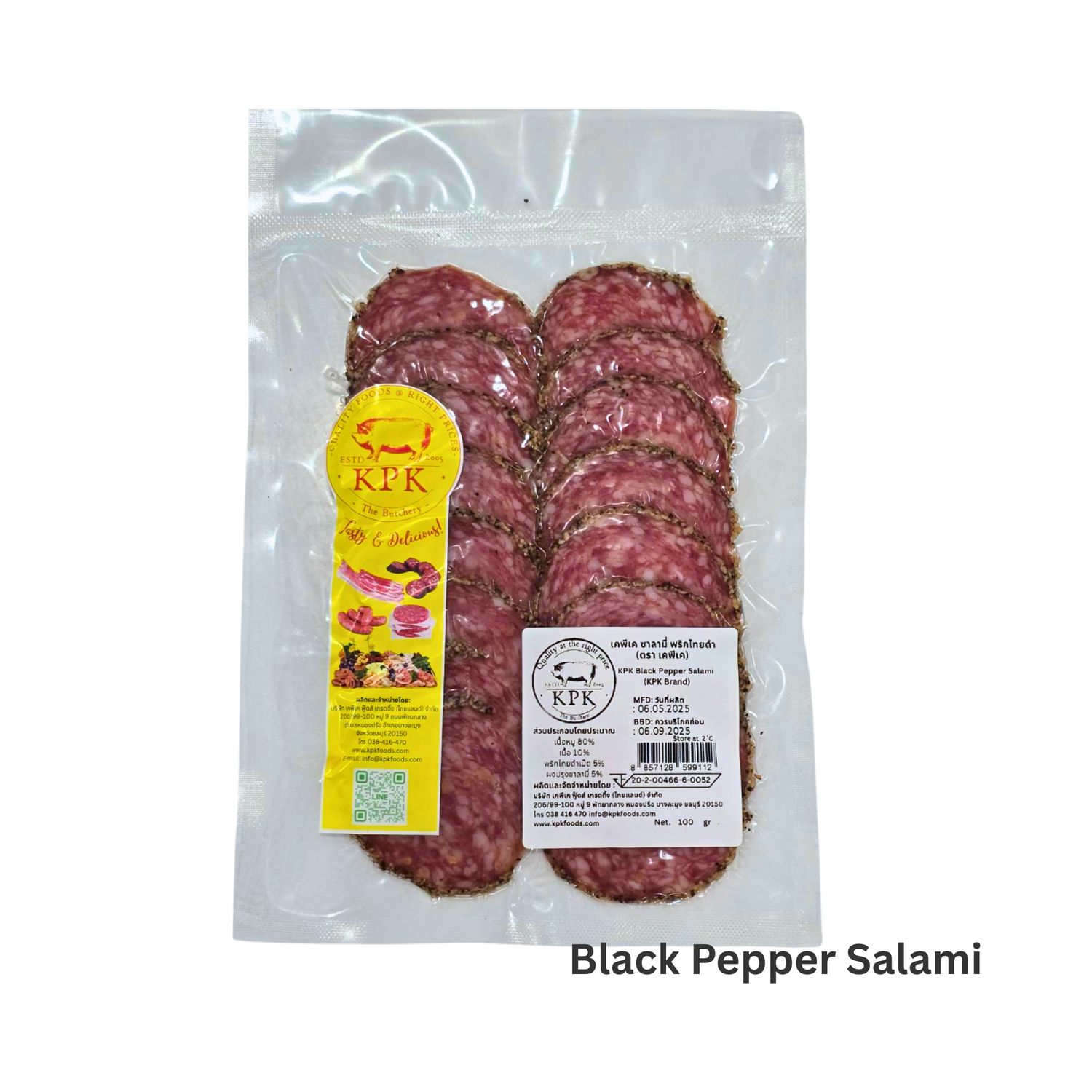S-Black Pepper Salami 100g