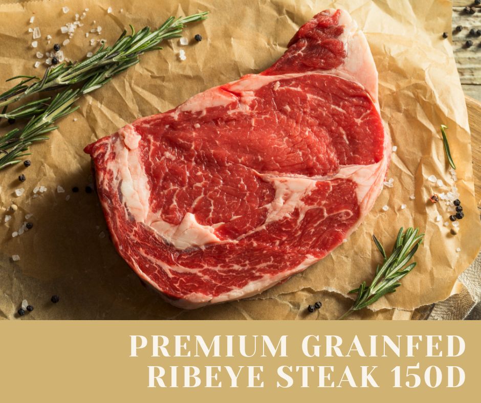 A-Grade Beef -Rib-Eye Steak ( Premium  Australian 150D Grain-fed ) 250gr