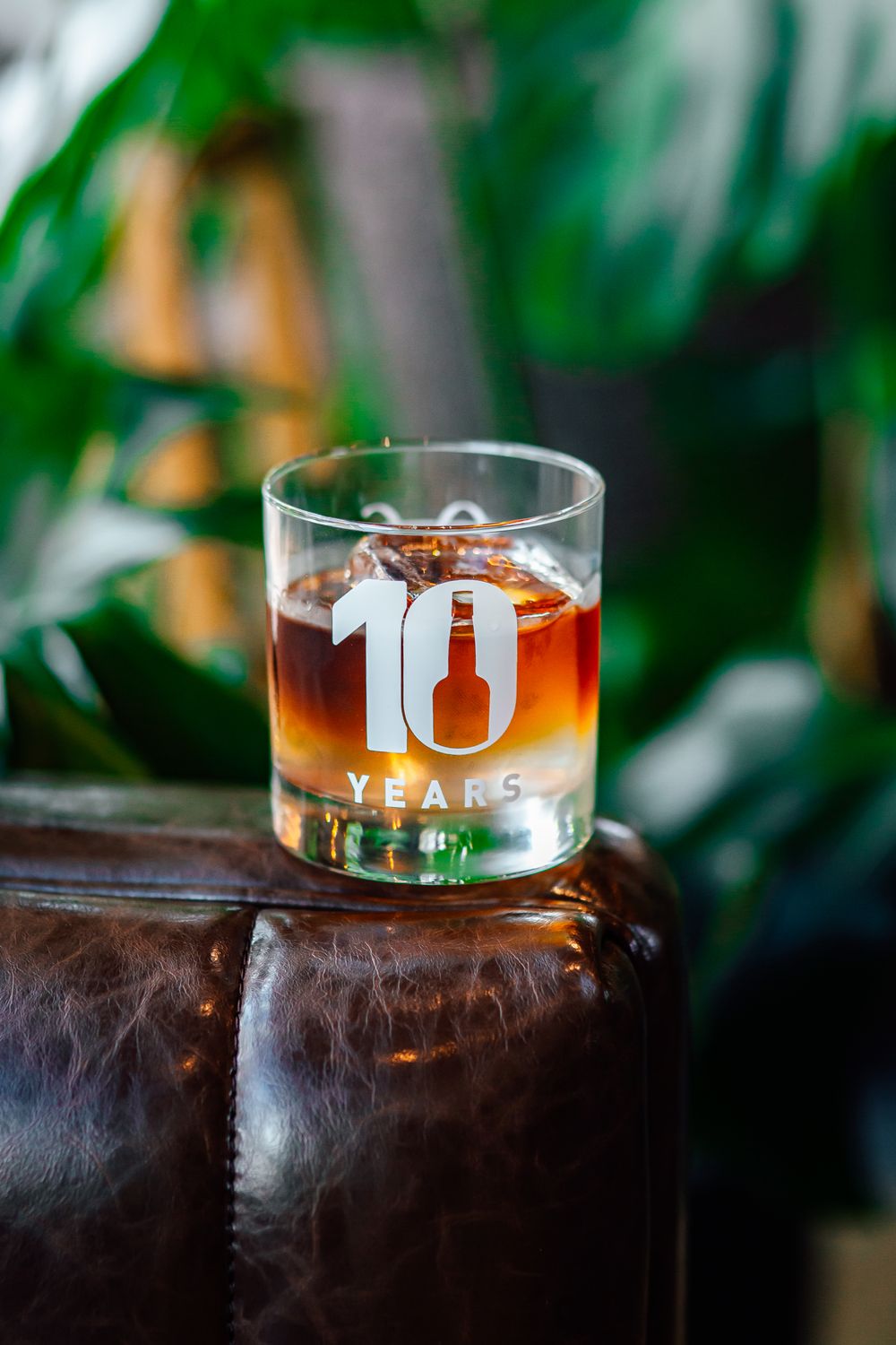 10yr Anniversary Rocks Glass