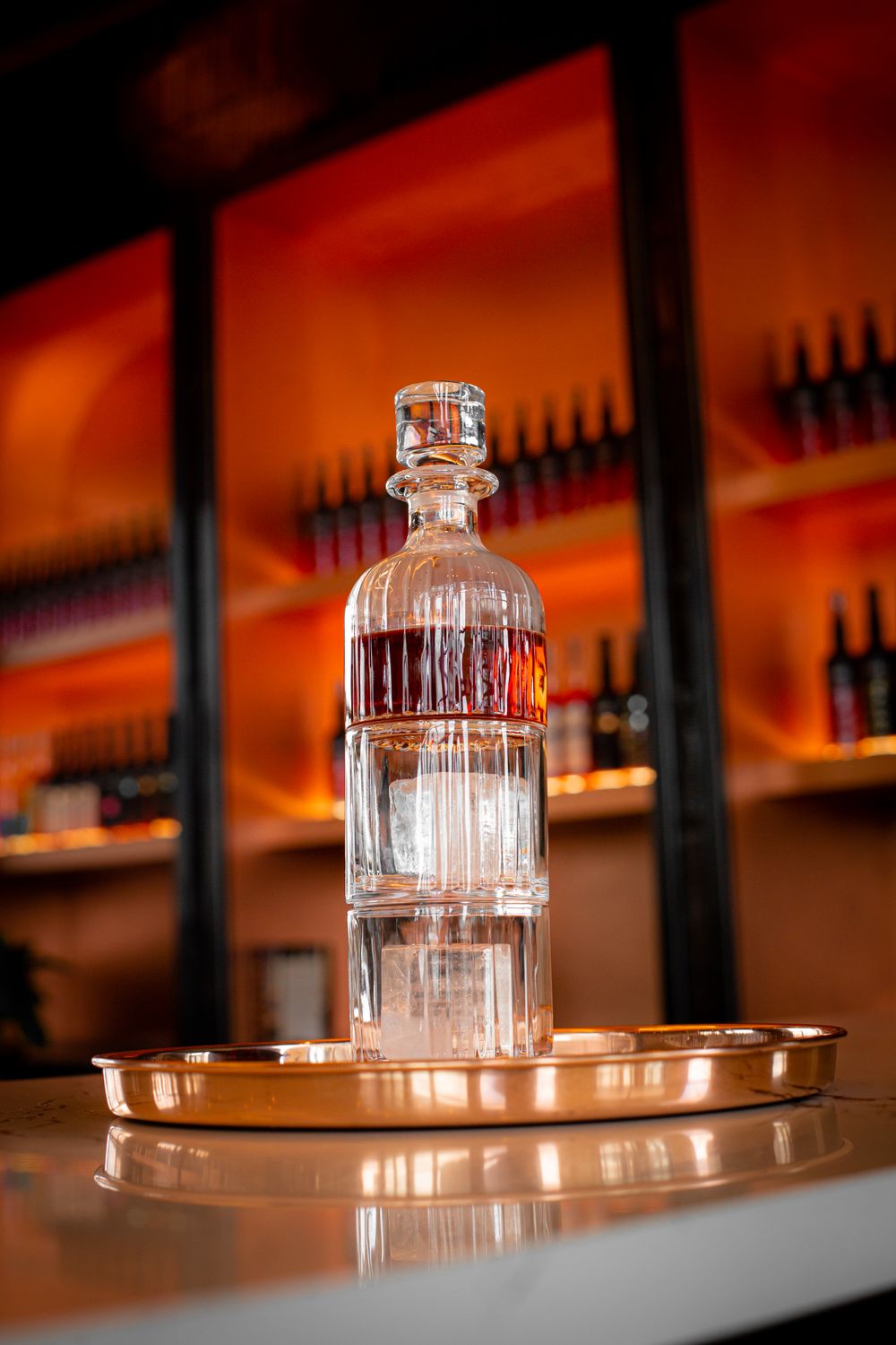 Crystal Decanter Bottle and Rocks Glass Combo Set