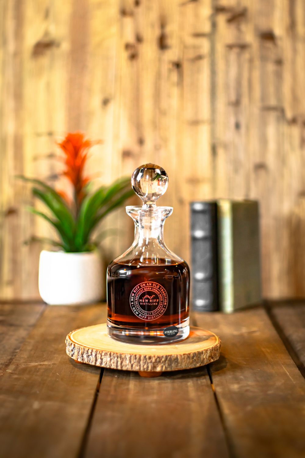 New Riff Circle Badge Decanter (Barrel)