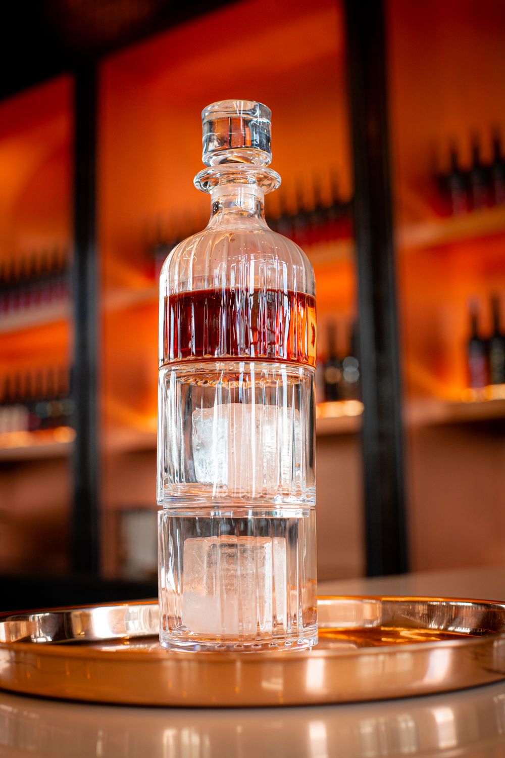 Crystal Decanter Bottle and Rocks Glass Combo Set
