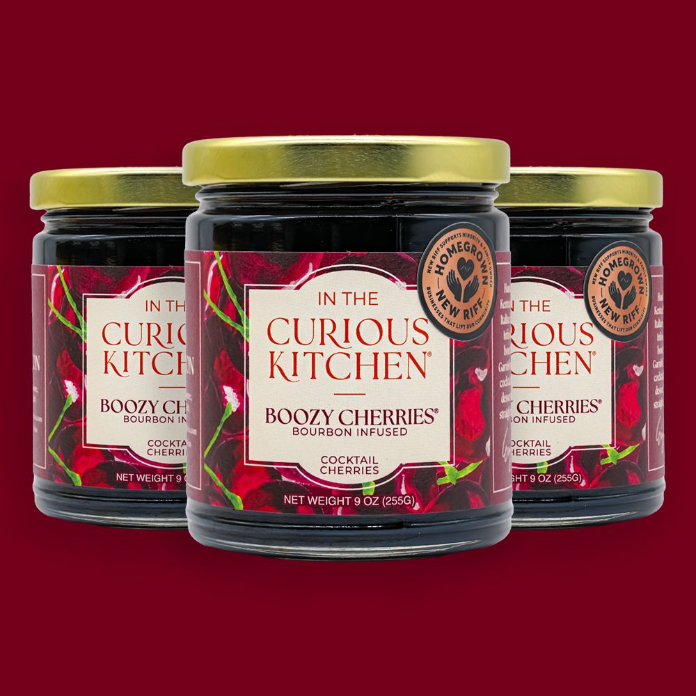 In the Curious Kitchen- Boozy Cherries
