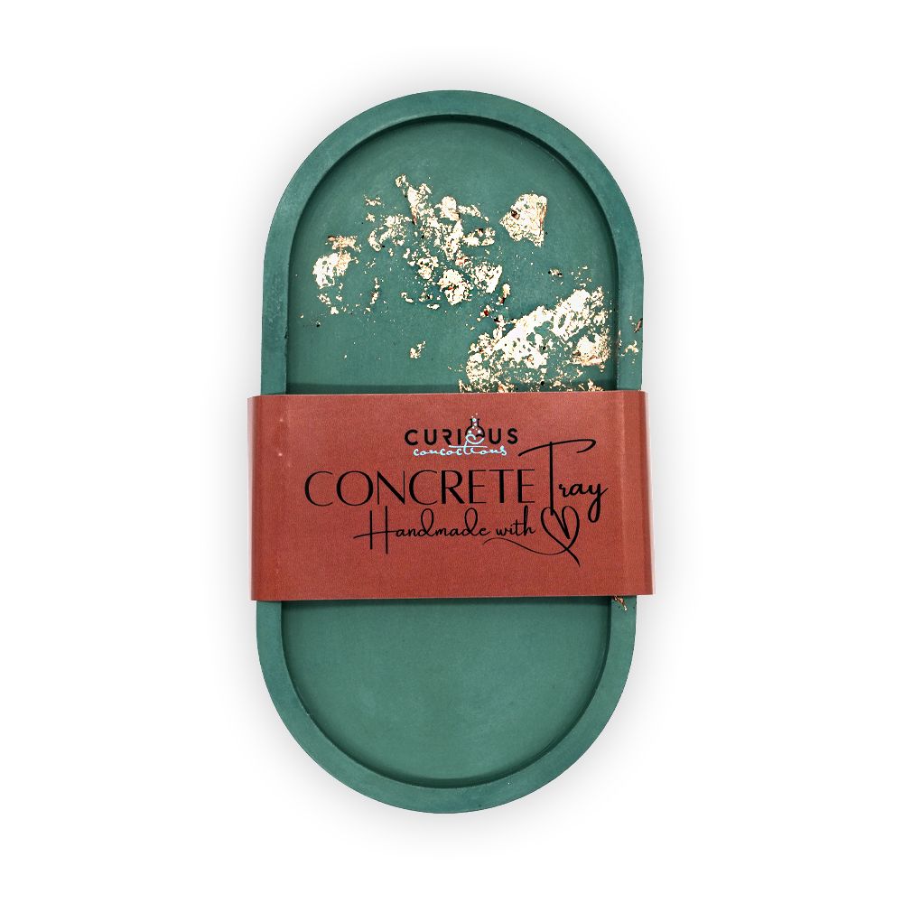 Concrete Oval Trinket Tray