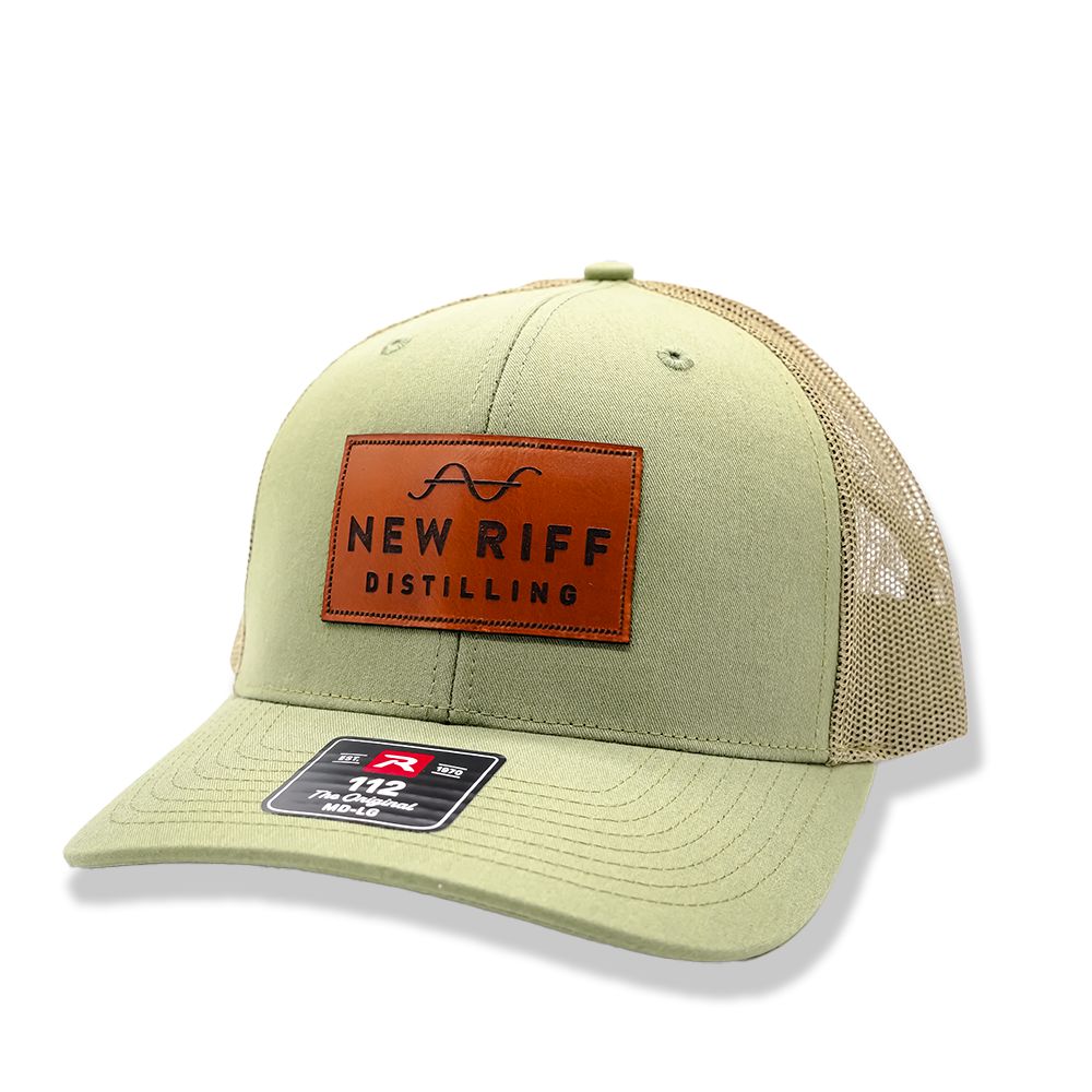Green Leather Patch Hat