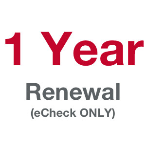 1 Term (Year) Membership - Renewal [E-Check ONLY!]