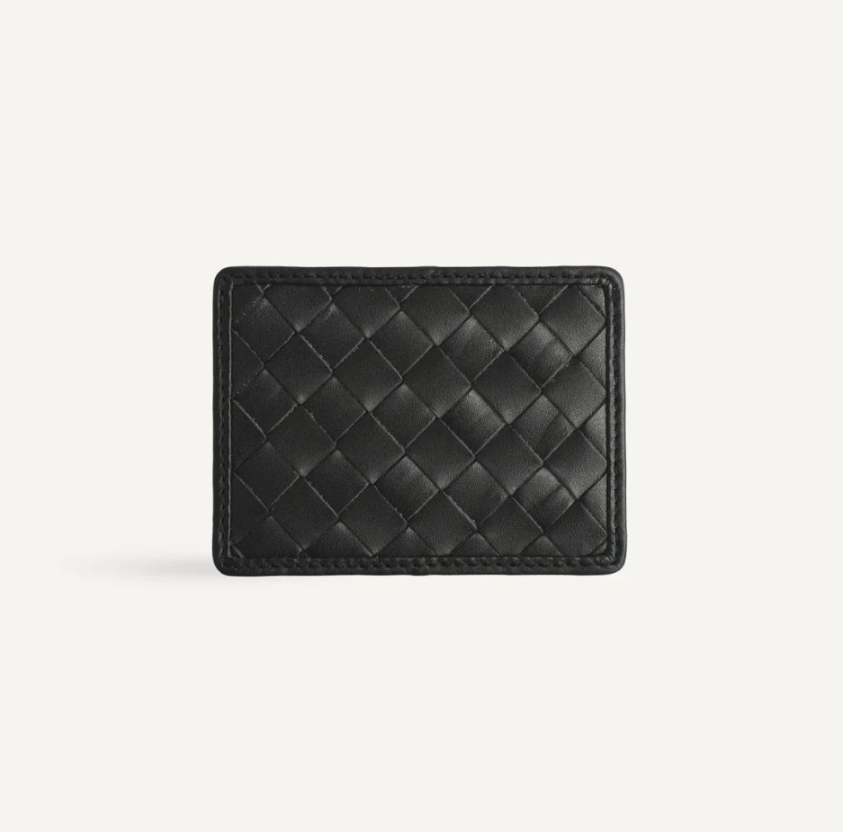Nico Card Case | Carré Weave, Colour: Black