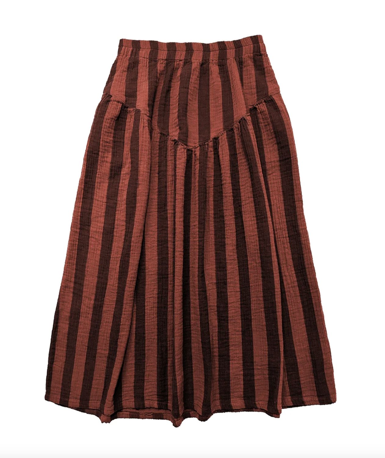 Jessie Skirt, Colour: Brick + Black Stripe, Size: XS