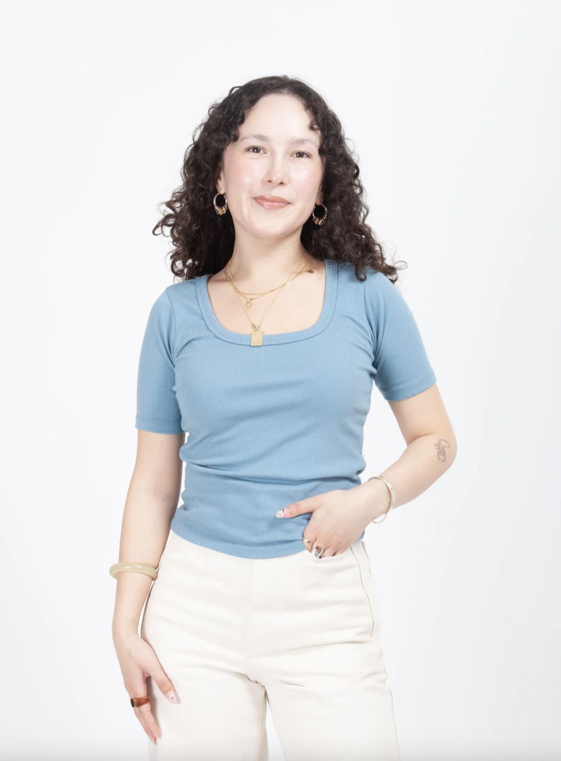 Darcy Tee, Colour: Sterling, Size: 0