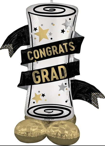 55 Inch Airloonz Graduation Diploma Air-Fill Balloon