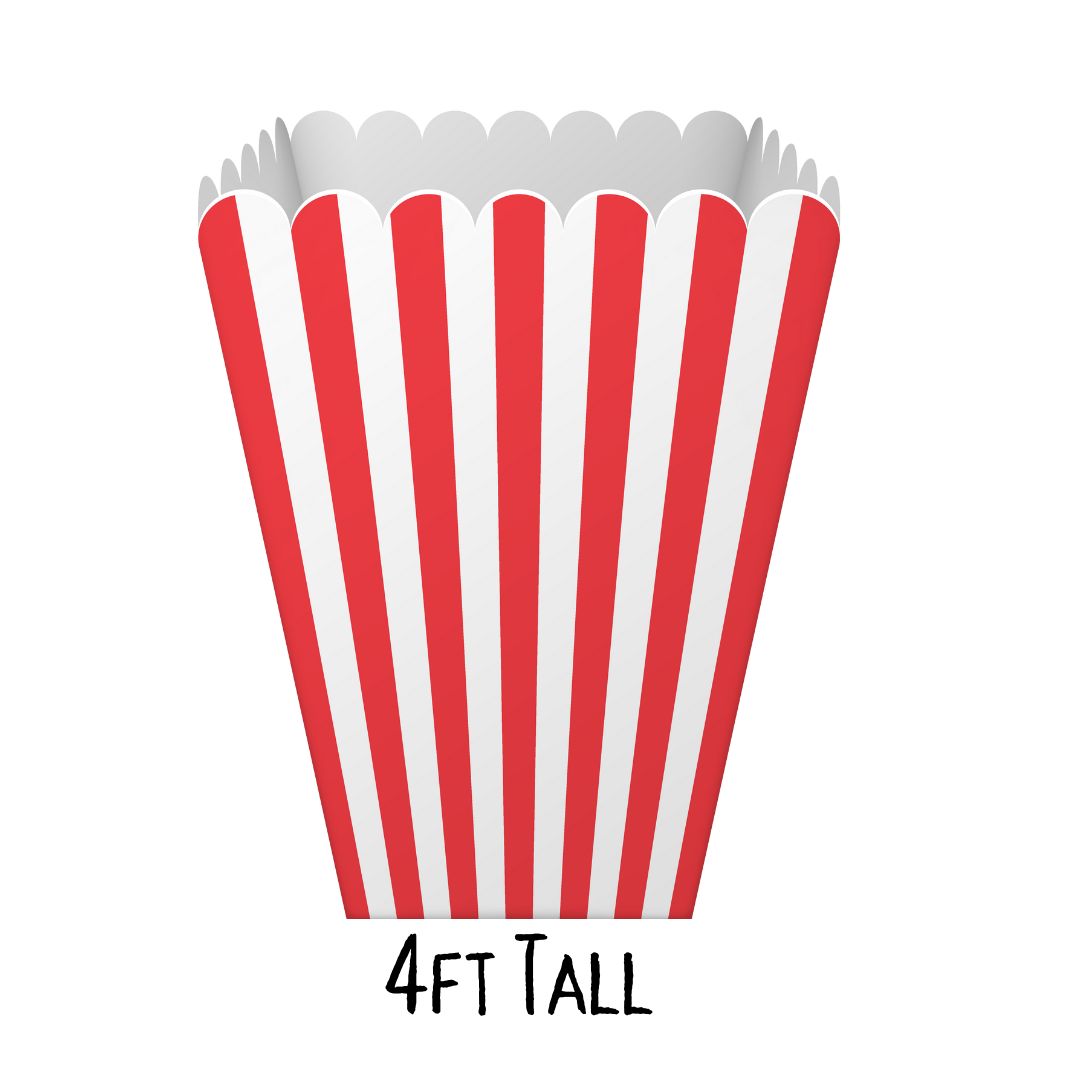 ​Jumbo Popcorn Holder – 4ft Tall (Balloon Fillable)