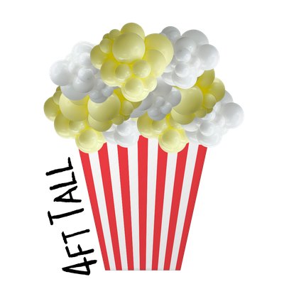 ​4ft Popcorn Bucket Rental with Balloons