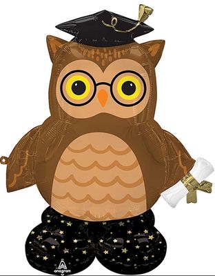 44 Inch Airloonz Grad Wise Owl Air-Fill Balloon 44 Inch Airloonz Grad Wise Owl Air-Fill Balloon