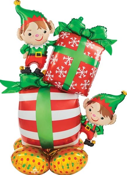 53 53" AirLoonz Christmas Elves Air-Fill Balloon