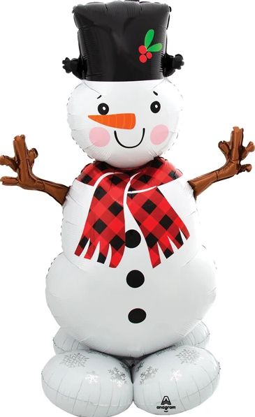 55 55" AirLoonz Christmas Snowman Air Fill Balloon