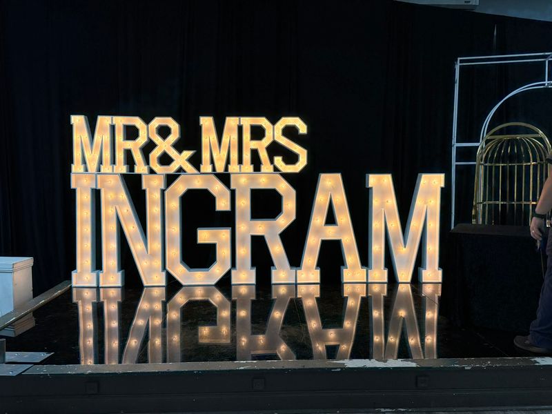 2ft Mr&MRS Marquee Rental 2ft Mr&MRS Marquee Rental
