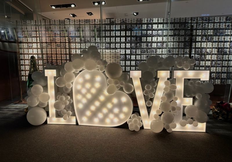 LOVE (Heart) Marquee Rental with Balloon Wall LOVE (Heart) Marquee Rental with Balloon Wall