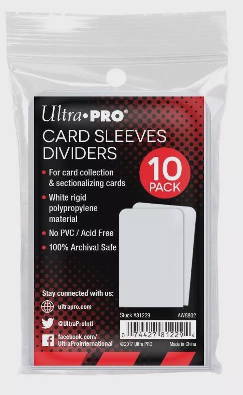 Ultra Pro Card Sleeves Dividers