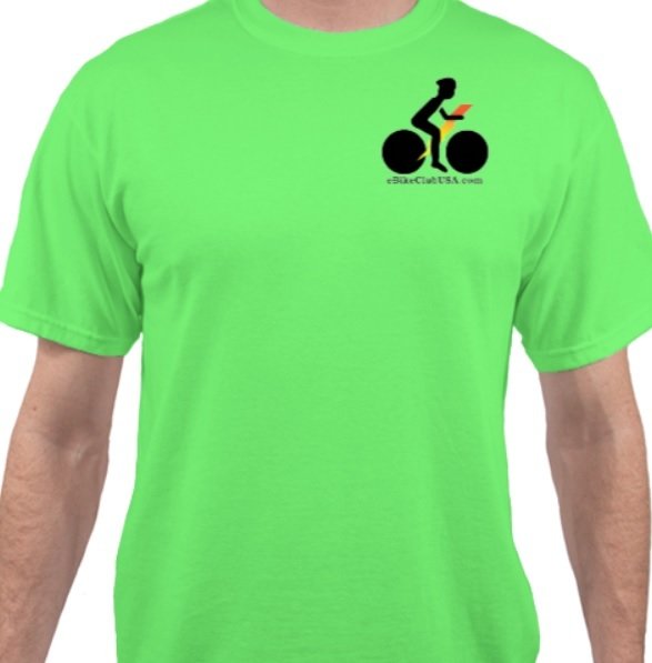 Neon Green eBikeClubUSA.com Riding T-Shirt!