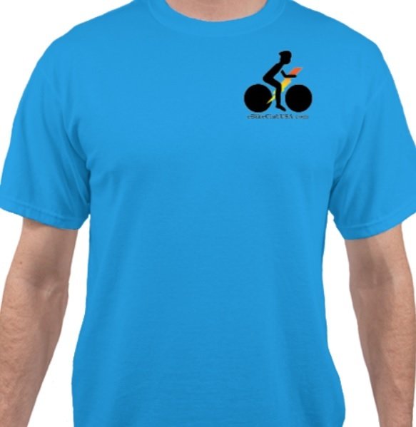Neon Blue eBikeClubUSA.com Riding T-shirt!