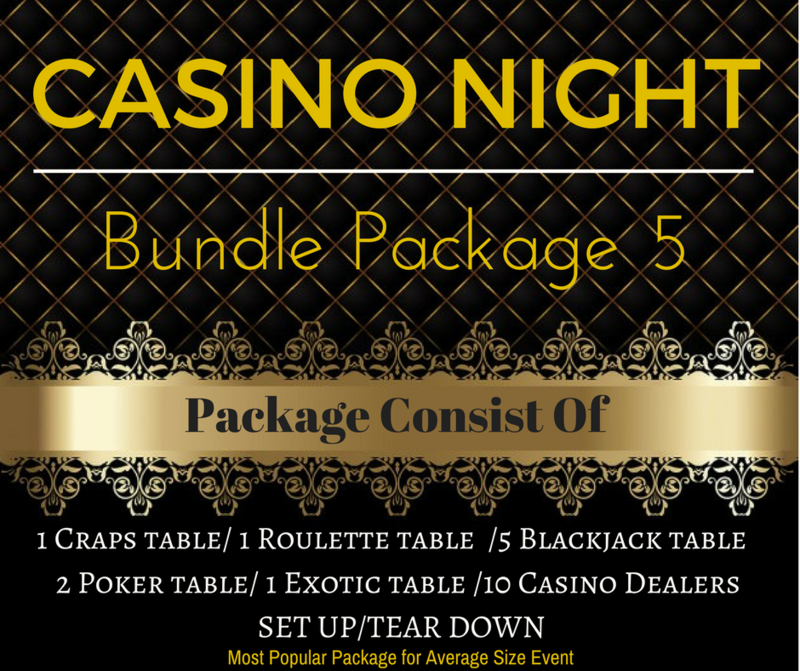 Casino Rental Package 5 Only $3,650.00(Pay Deposit Half of Final Price) Dealers gratuities / Delivery / - Not included in price
