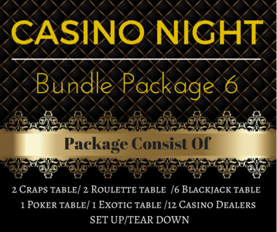 ​Casino Rental Package 6 Only $3,300.00(Pay Deposit Half of Final Price) Dealers gratuities / Delivery / - Not included in price