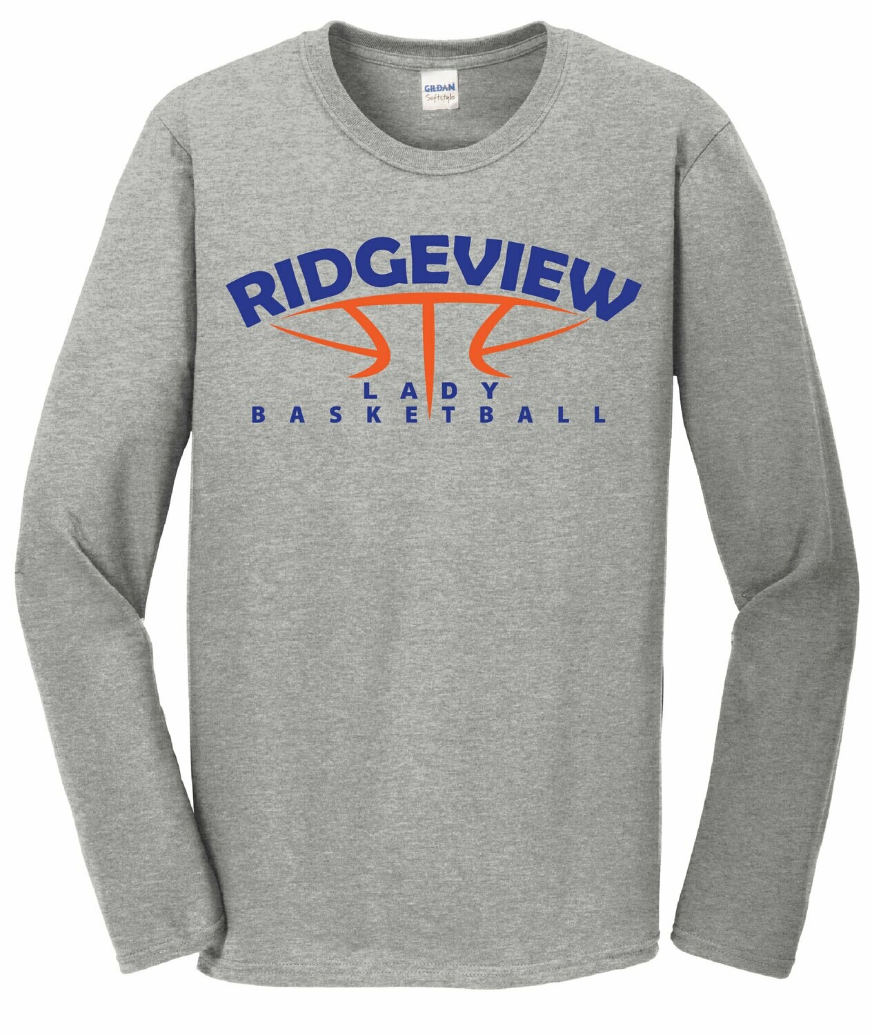 Lady Basketball Softstyle Long Sleeve Tee - 2 Color