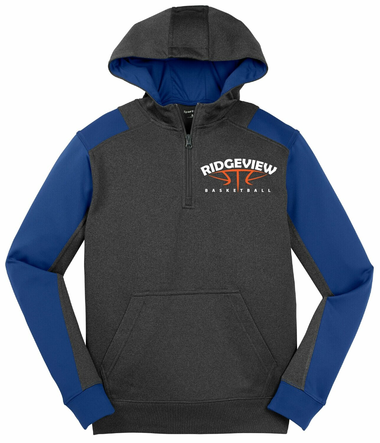 Sport-Tek Tech Fleece Colorblock 1/4 Zip Hooded Sweatshirt