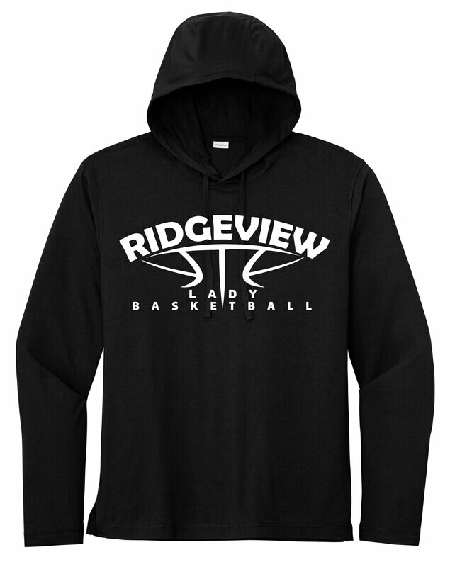 Sport-Tek PosiCharge Tri-Blend Wicking Long Sleeve Hoodie - Lady Basketball Logo