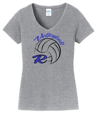 Port & Company® Ladies Fan Favorite™ V-Neck Tee - R-Volley Logo