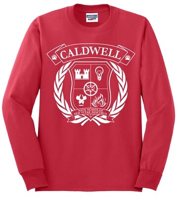 Caldwell Crest Long Sleeve Tee - Red